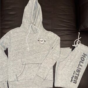 Hollister Light Gray Hoodie and Joggers